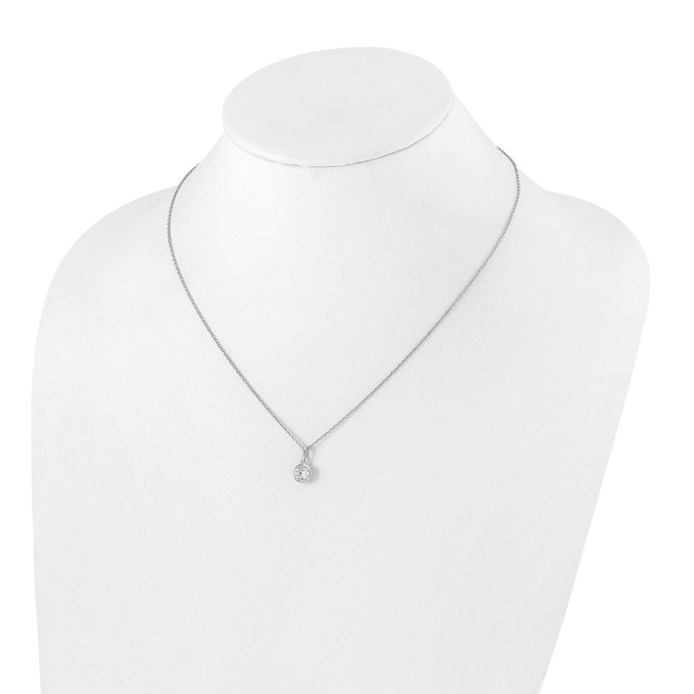 14K White Gold True Origin 3/4 Carat Lab Grown Diamond Vs Def 18 Inch Solitaire Pendant Necklace