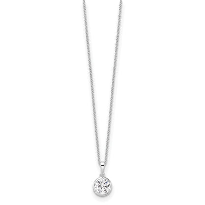 14K White Gold True Origin 1 Carat Lab Grown Diamond Vs Def 18 Inch Solitaire Pendant Necklace