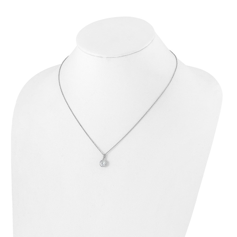 14K White Gold True Origin 1 Carat Lab Grown Diamond Vs Def 18 Inch Solitaire Pendant Necklace