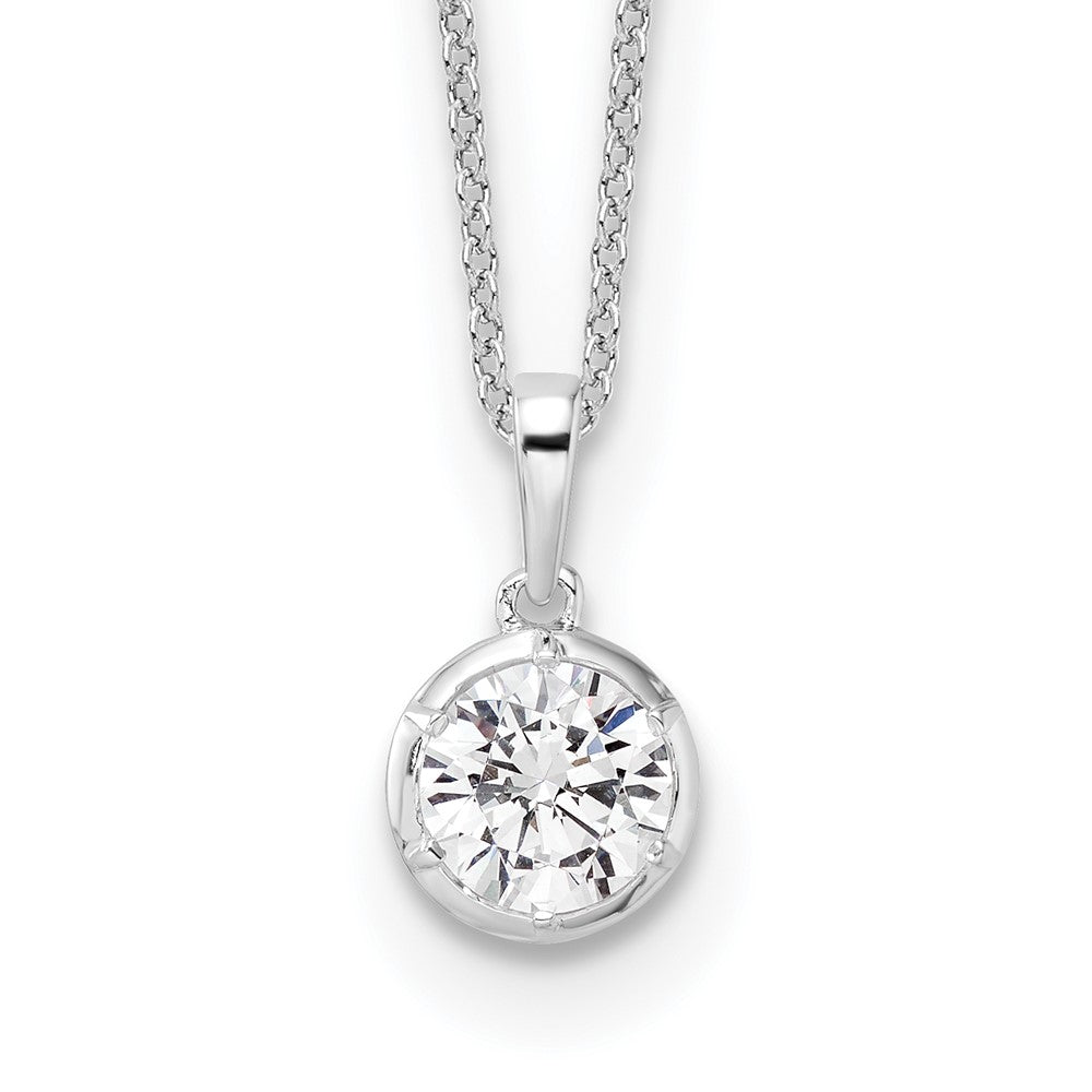 14K White Gold True Origin 1 Carat Lab Grown Diamond Vs Def 18 Inch Solitaire Pendant Necklace