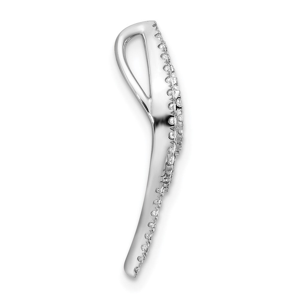 14k White Gold 3/8 Ct. Lab Grown Diamond VS/SI+ G+ Complete Fashion Chain Slide Pendant