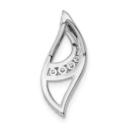 14k White Gold 3/8 Ct. Lab Grown Diamond VS/SI+ G+ Complete Fashion Chain Slide Pendant