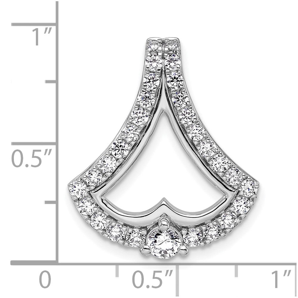 14k White Gold 1 Ct. Lab Grown Diamond VS/SI+ G+ Chain Slide Pendant