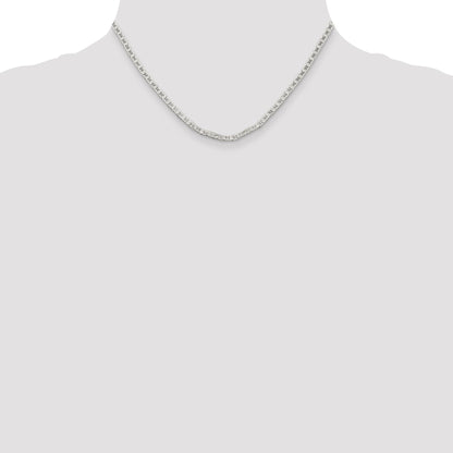 Sterling Silver 3mm Flat Anchor Chain Necklace