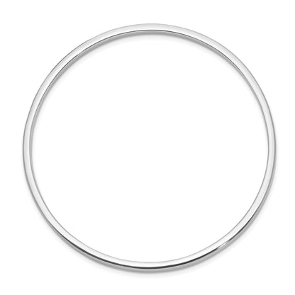 Sterling Silver Rh-Plated Polished 3mm Slip On Children'S Bangle Bracelet