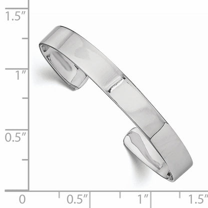 Sterling Silver Rhodium-Plated Polished 6mm Children'S Cuff Bangle