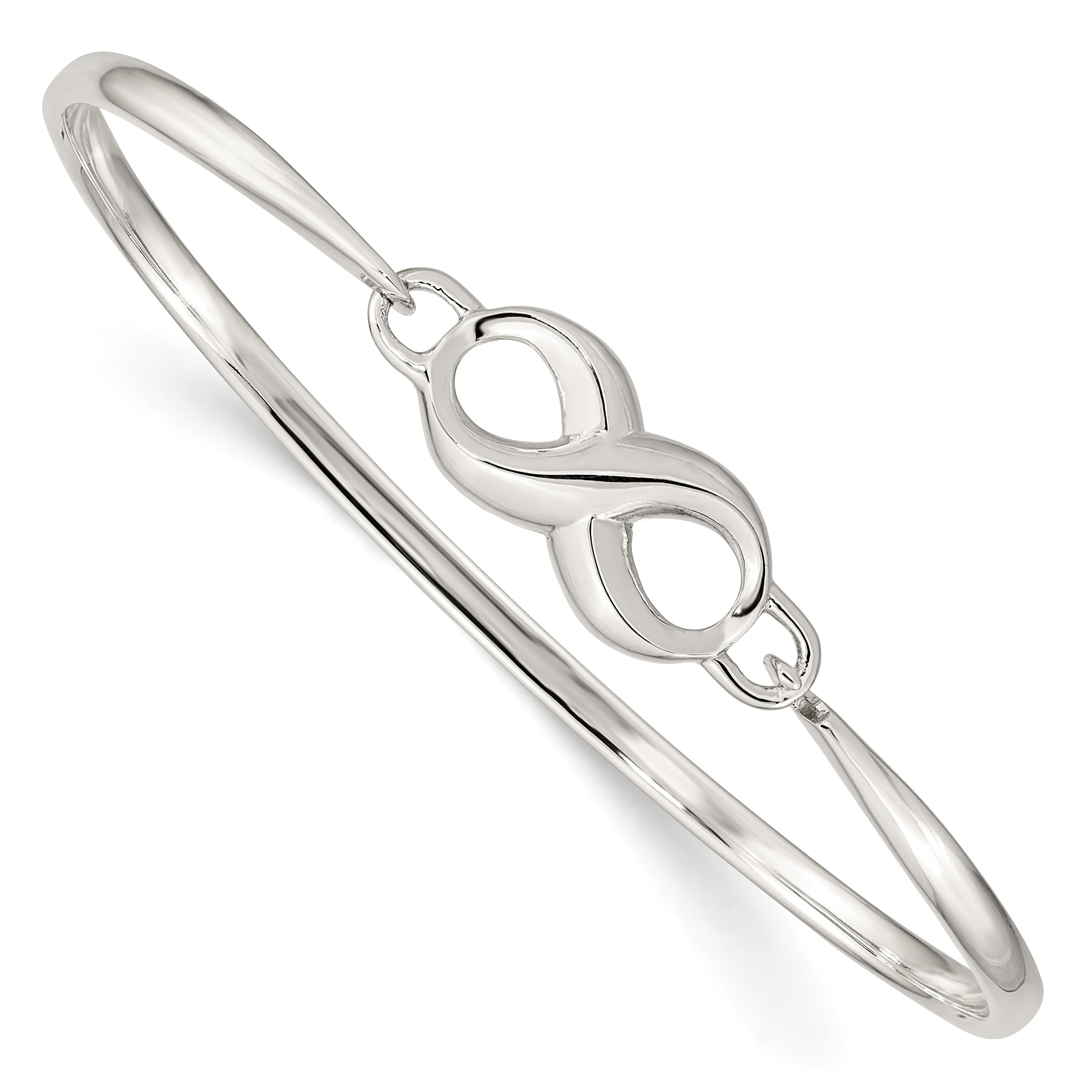 Sterling Silver Infinity Bangle (QB914) – Goldia.com.au