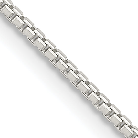 22 Inch Sterling Silver 1.25mm 8 Sided Diamond-Cut Box Chain Necklace ...