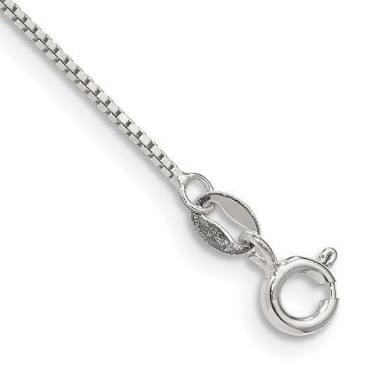 7 Inch Sterling Silver .9mm Box Chain Bracelet