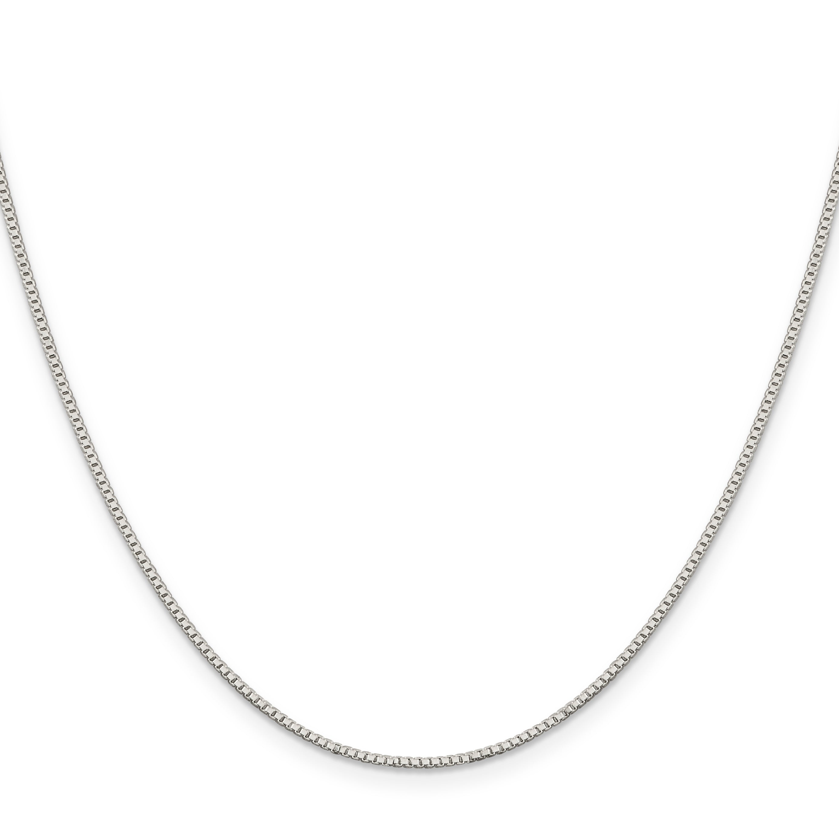 Sterling Silver Rhodium-Plated 1.1mm Box Chain W/2In Ext. Necklace