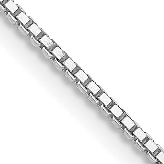 Sterling Silver Rhodium-Plated 1.1mm Box Chain W/2In Ext. Necklace