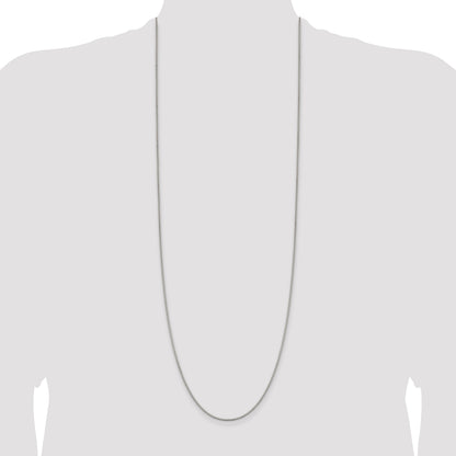 36 Inch Sterling Silver 1.4mm Box Chain Necklace