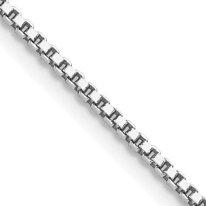 Sterling Silver Rhodium-Plated 1.4mm Box Chain W/2In Ext. Necklace