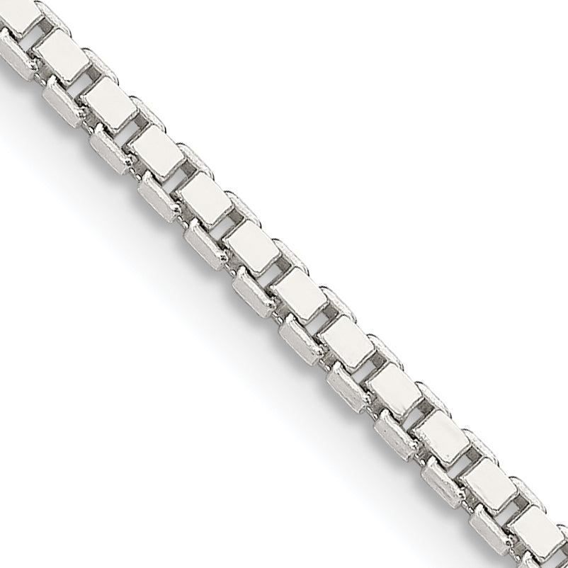 36 Inch Sterling Silver 1.9mm Box Chain Necklace