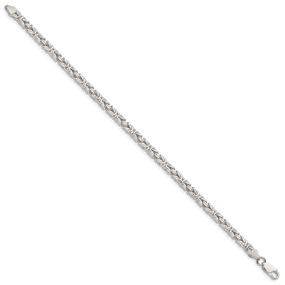 8 Inch Sterling Silver 3.25mm Byzantine Chain Bracelet