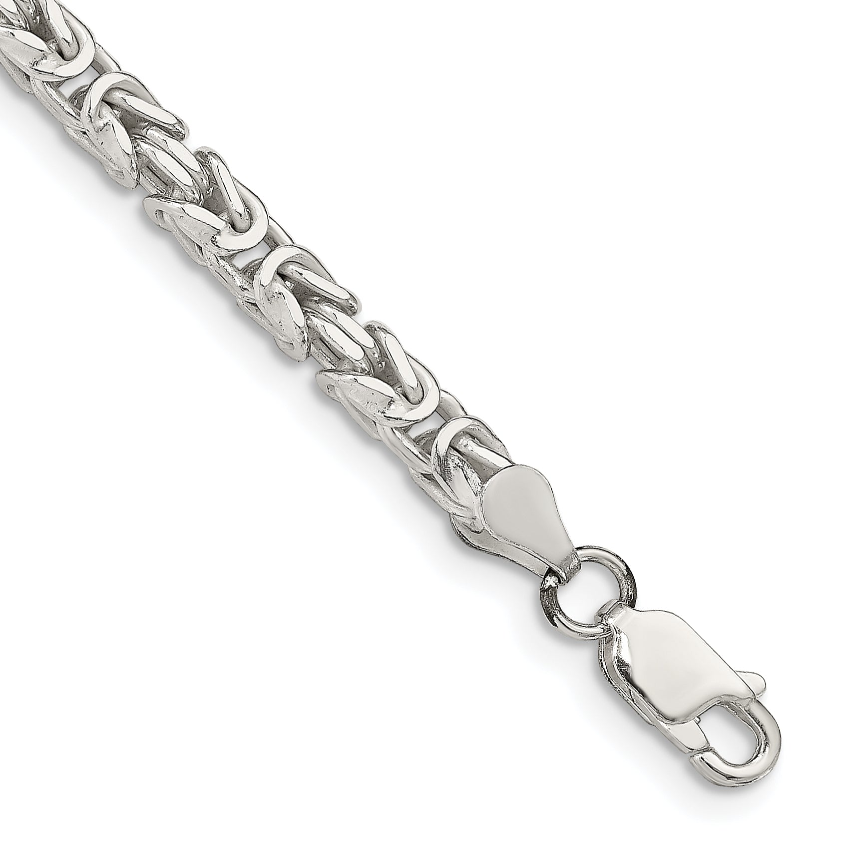 7 Inch Sterling Silver 3.25mm Byzantine Chain Bracelet