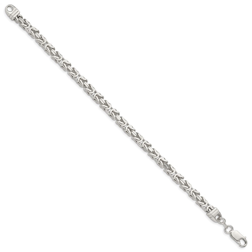 8 Inch Sterling Silver 4.25mm Byzantine Chain Bracelet