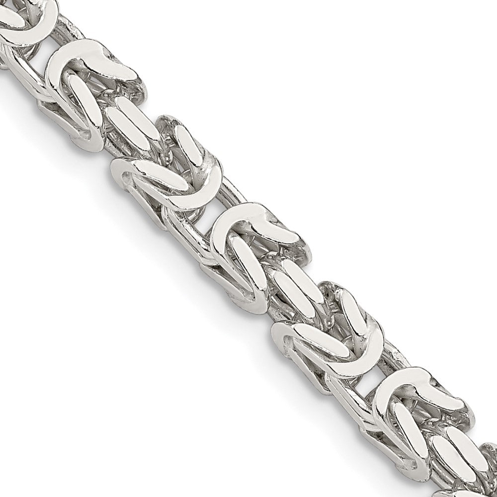 30 Inch Sterling Silver 4.25mm Byzantine Chain Necklace