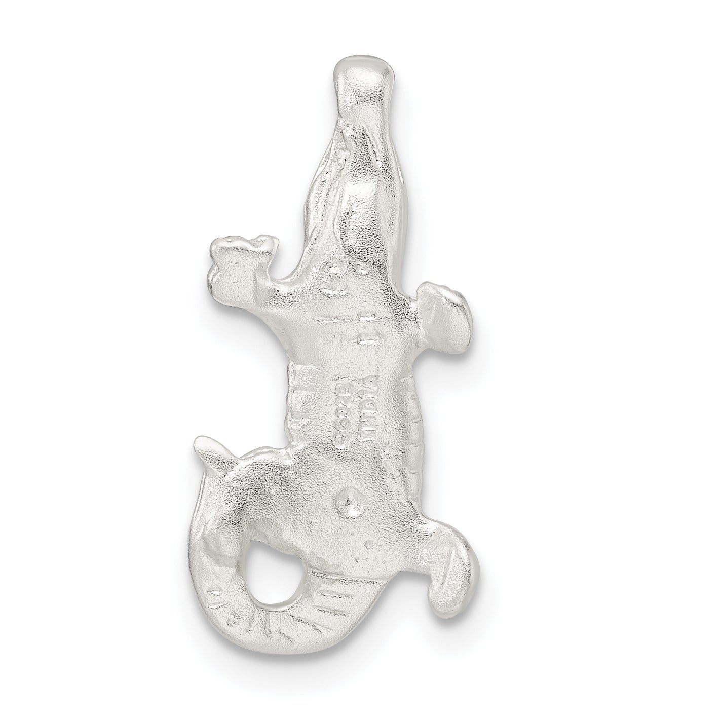 Sterling Silver Satin & Polished D/C Alligator Chain Slide (QC11093 ...