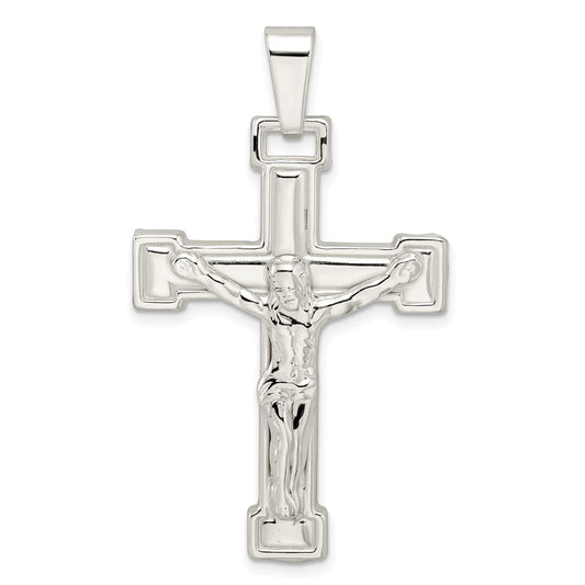 Sterling Silver Polished Crucifix Pendant
