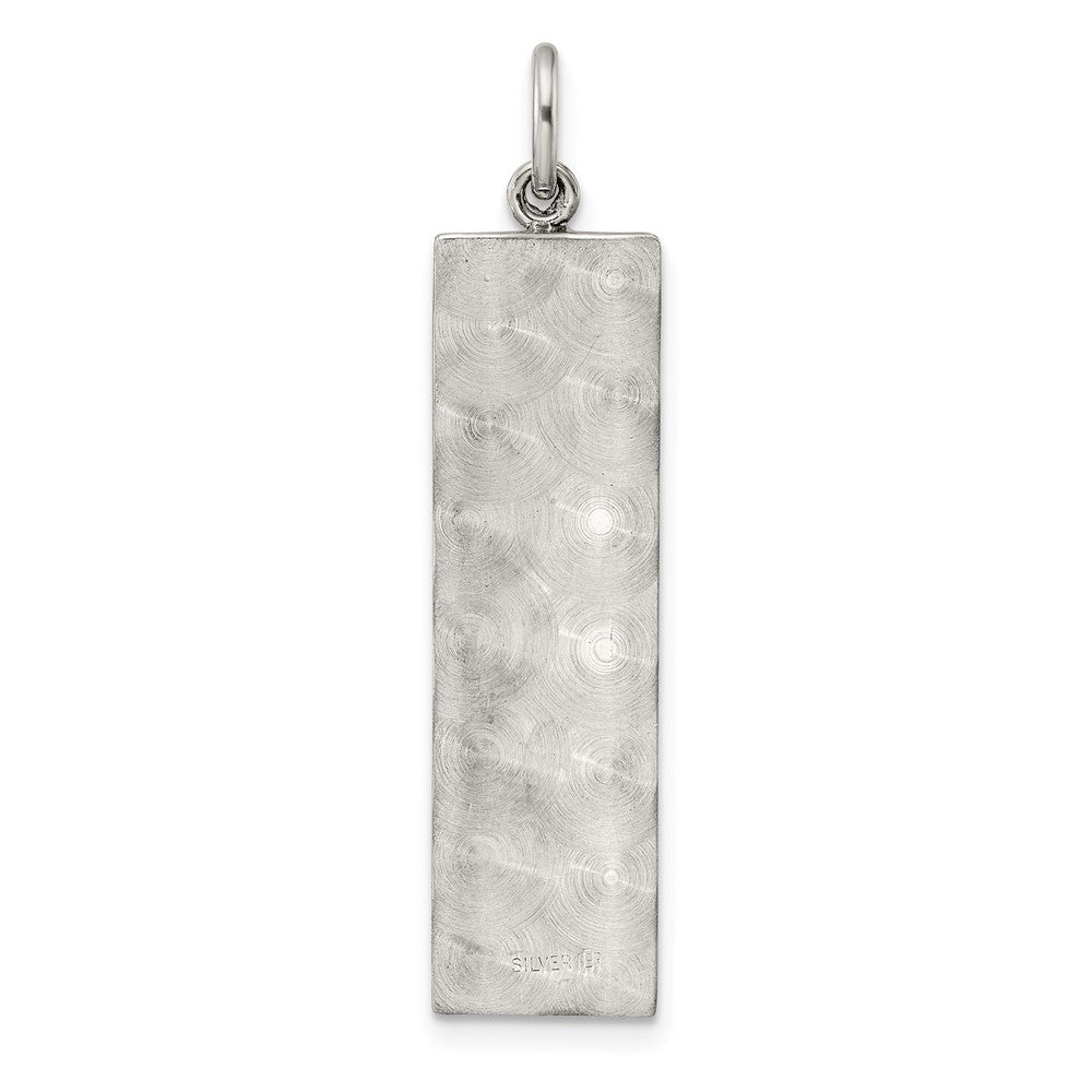 Sterling Silver Polished And Textured Solid Mezuzah W/Star Of David Pendant