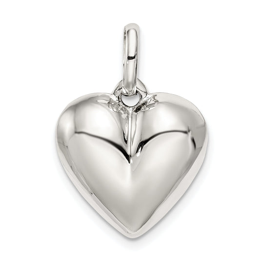 Sterling Silver Puffed Heart Charm