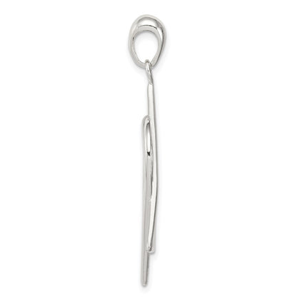 Sterling Silver Star Of David Heart Pendant