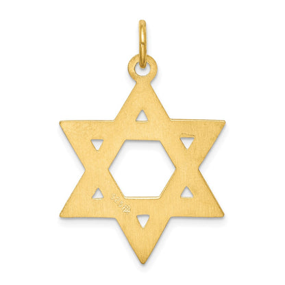 Sterling Silver 24K Gold-Plated Star Of David Pendant