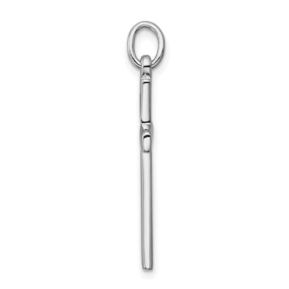 Sterling Silver Rhodium-Plated Cross Pendant