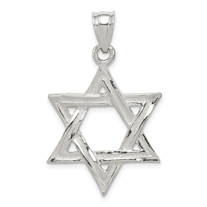 Sterling Silver Polished Star Of David Pendant