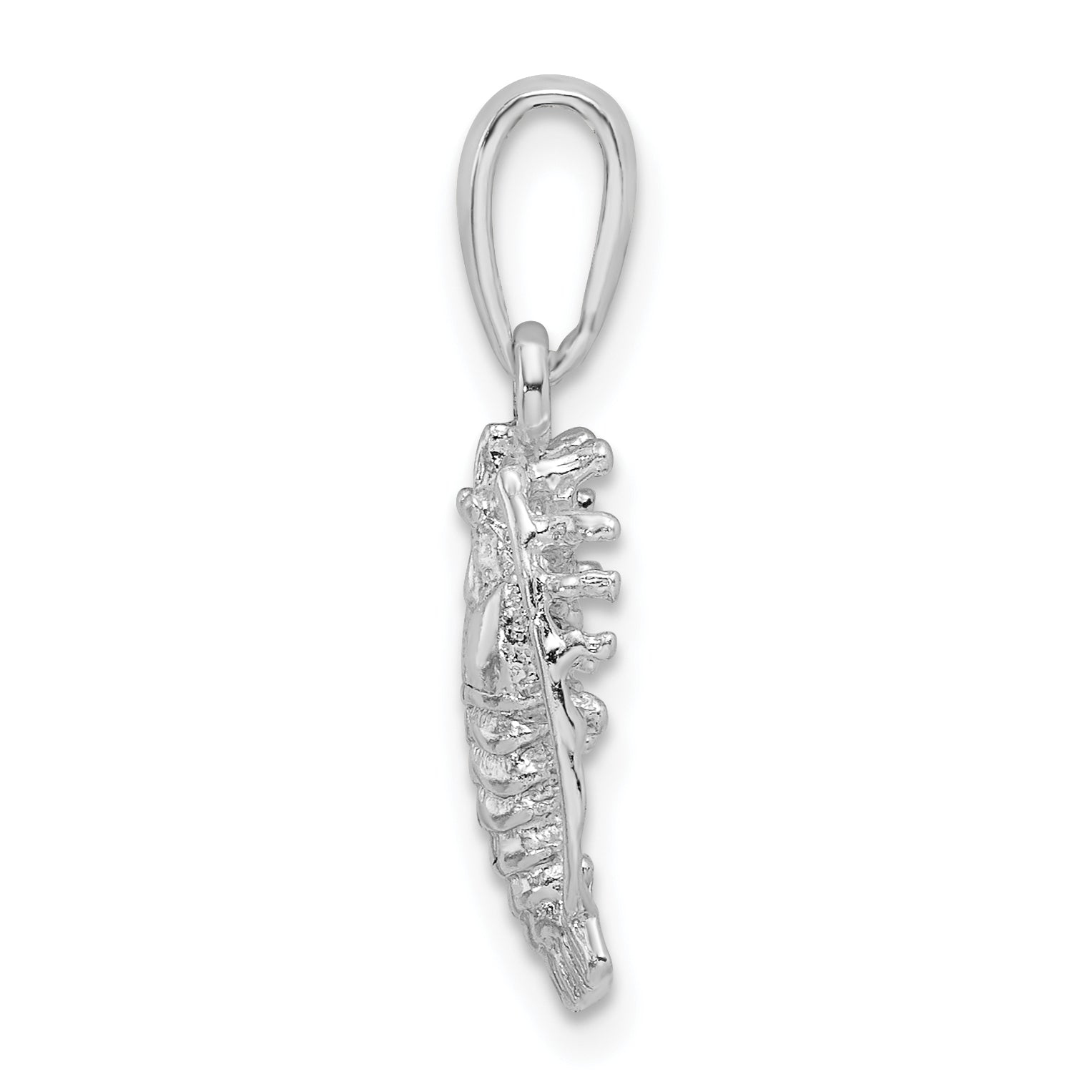 Sterling Silver De-Ani Rhodium-Plated Polished Small Florida Lobster Pendant