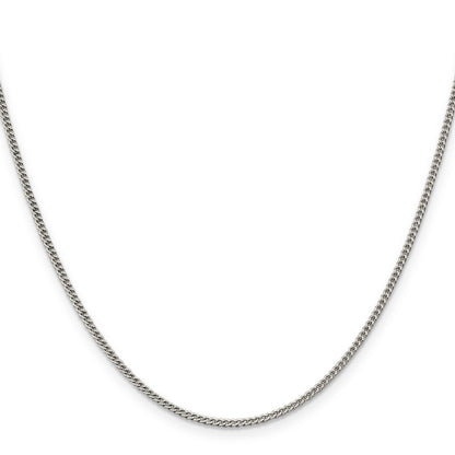 36 Inch Sterling Silver 1.75mm Curb Chain Necklace