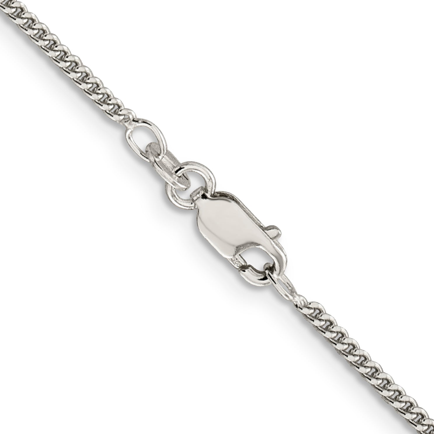 36 Inch Sterling Silver 1.75mm Curb Chain Necklace
