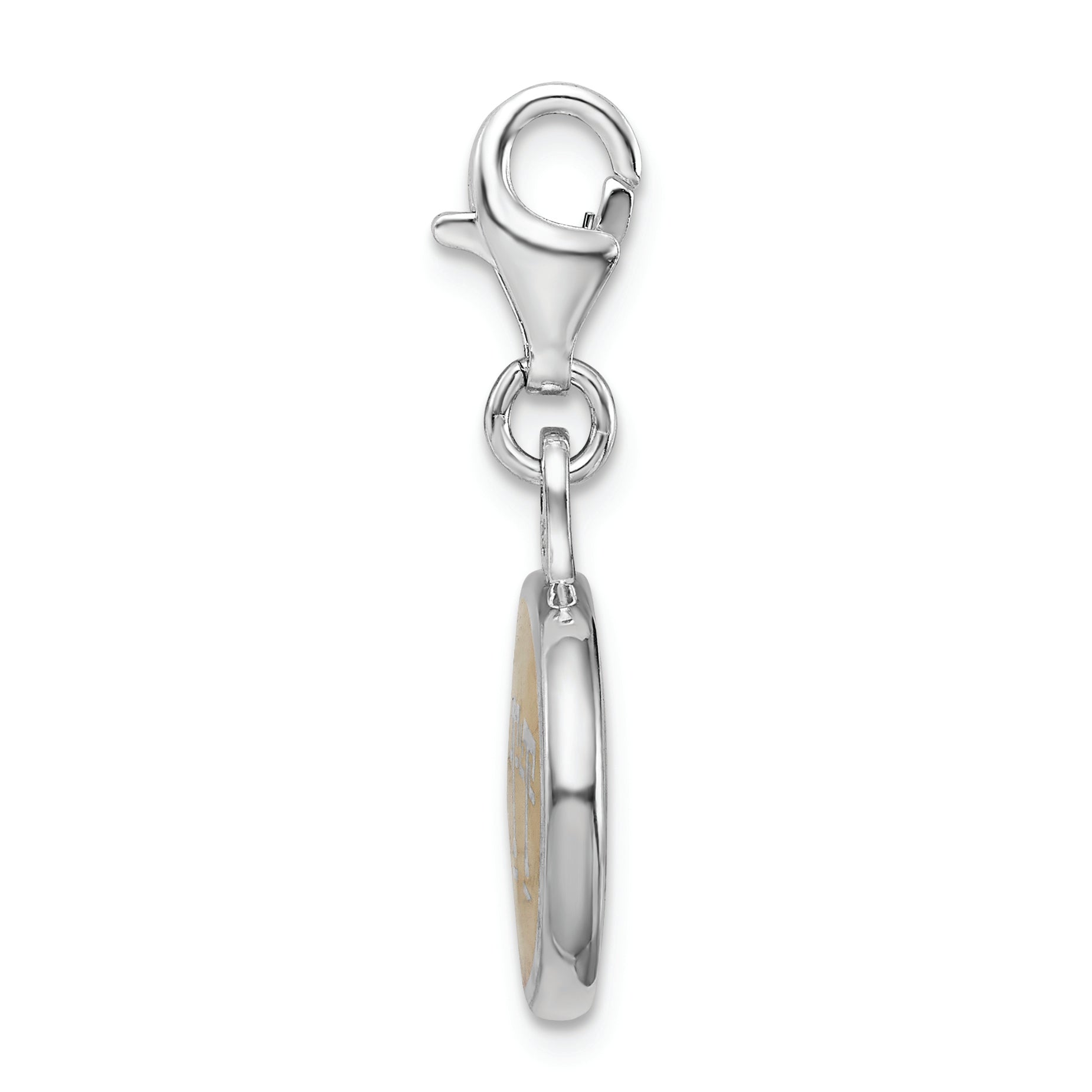 Sterling Silver Enamel Univ. Of Pittsburgh W/ Lobster Clasp Charm