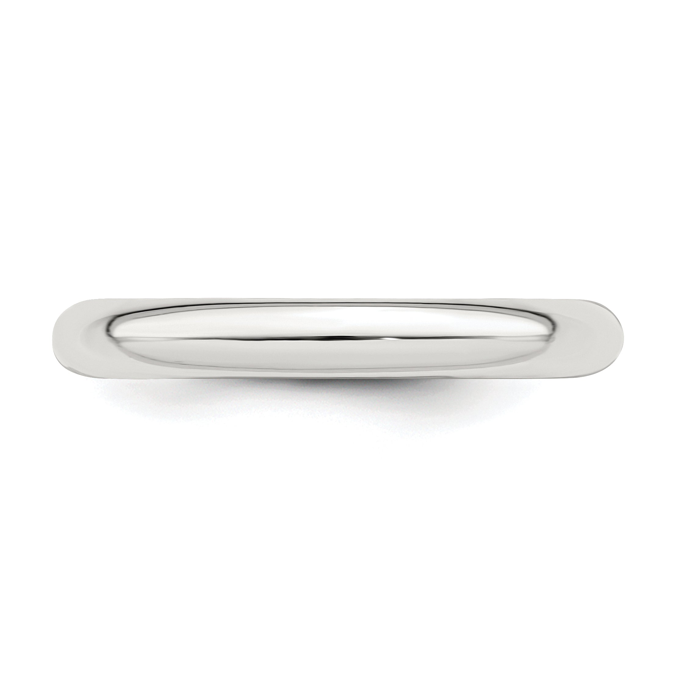 Sterling Silver Rhodium-Plated 3mm Comfort Fit Size 13 Band