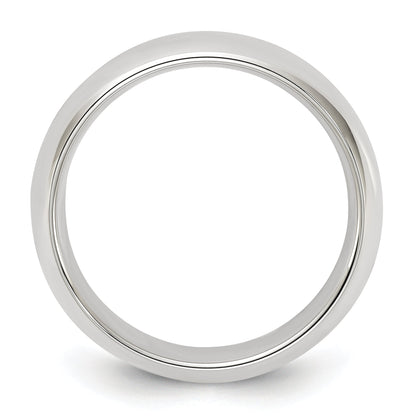 Sterling Silver Rhodium-Plated 6mm Comfort Fit Band