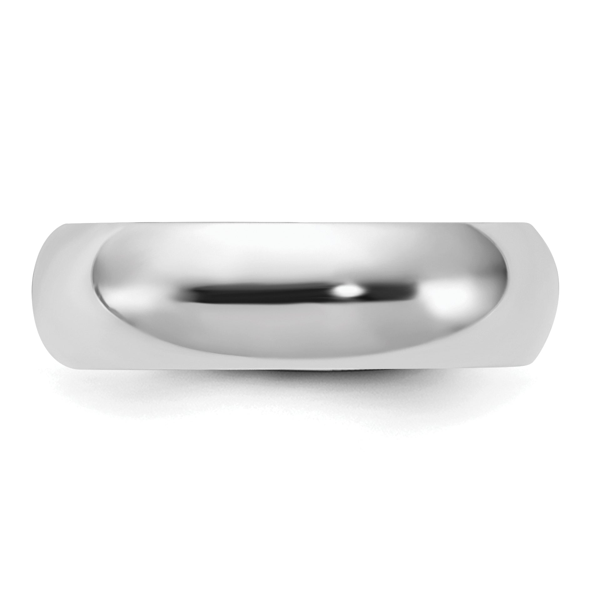 Sterling Silver Rhodium-Plated 6mm Comfort Fit Band