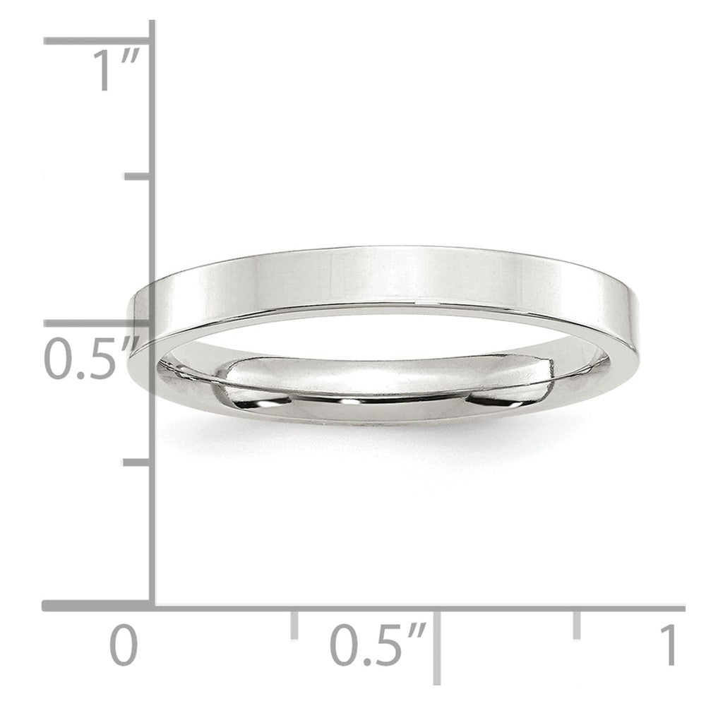 Sterling Silver 3mm Comfort Fit Flat Size 7 Band