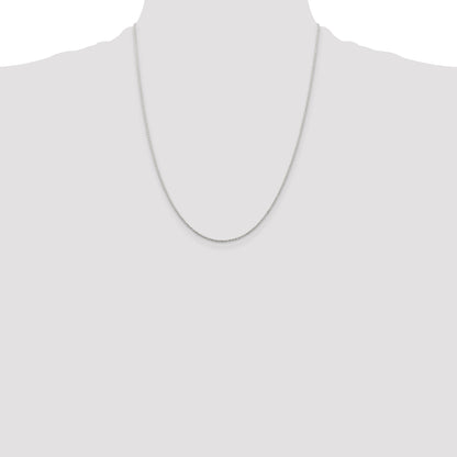 22 Inch Sterling Silver 1mm Cable Chain W/4In Ext.