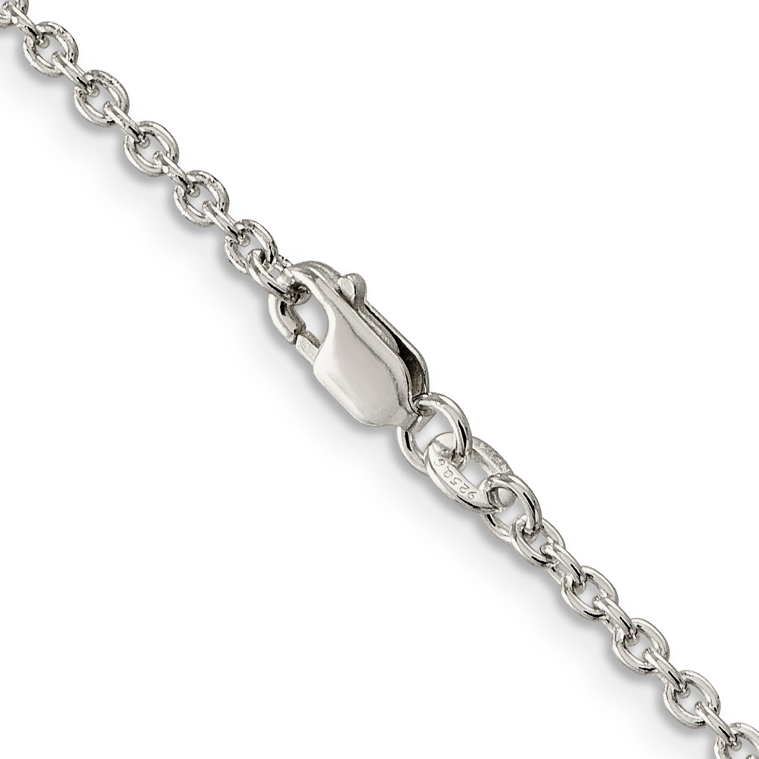 24 Inch Sterling Silver 2.25mm Cable Chain Necklace
