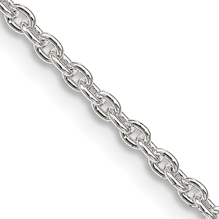 24 Inch Sterling Silver 2.25mm Cable Chain Necklace