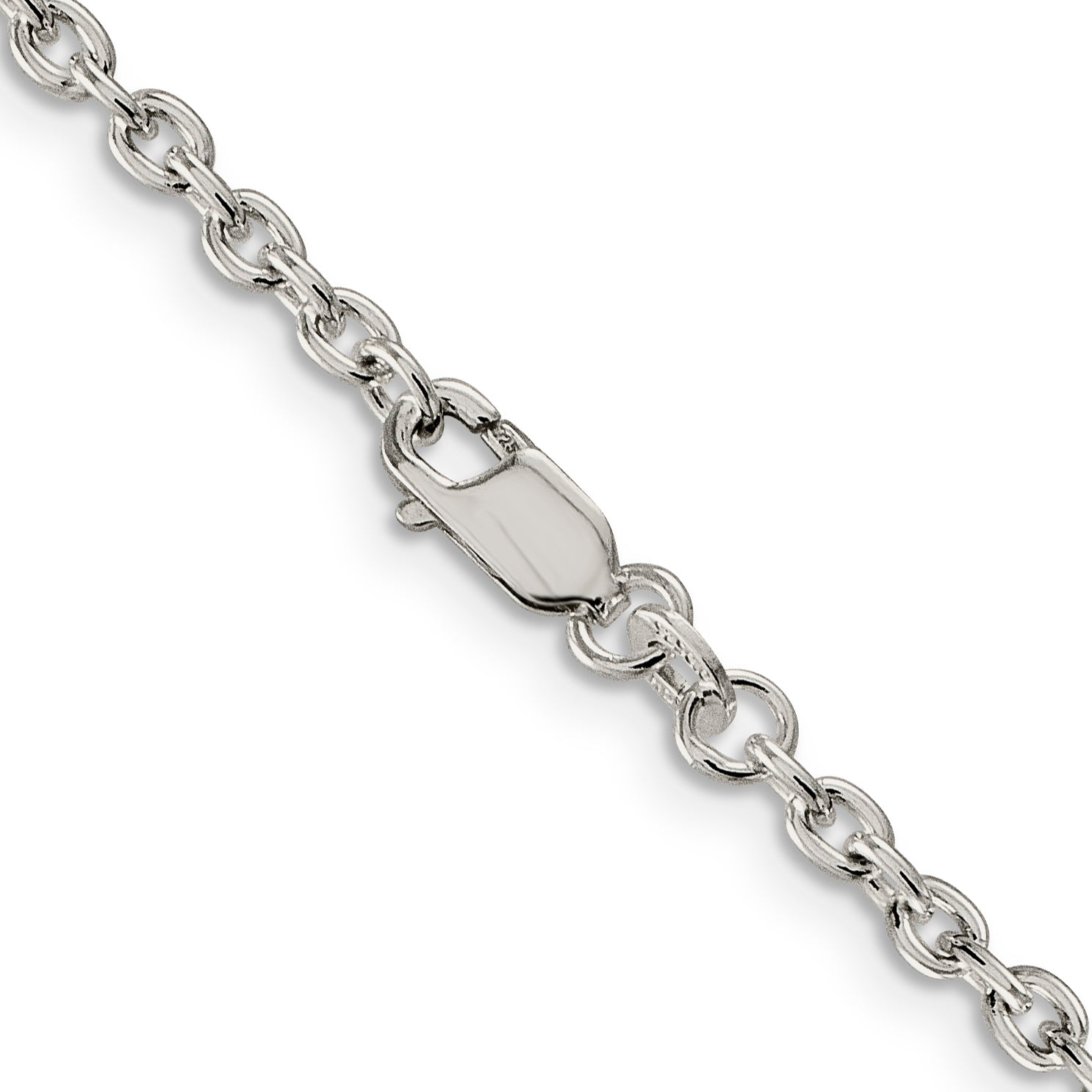 16 Inch Sterling Silver 2.75mm Cable Chain Necklace