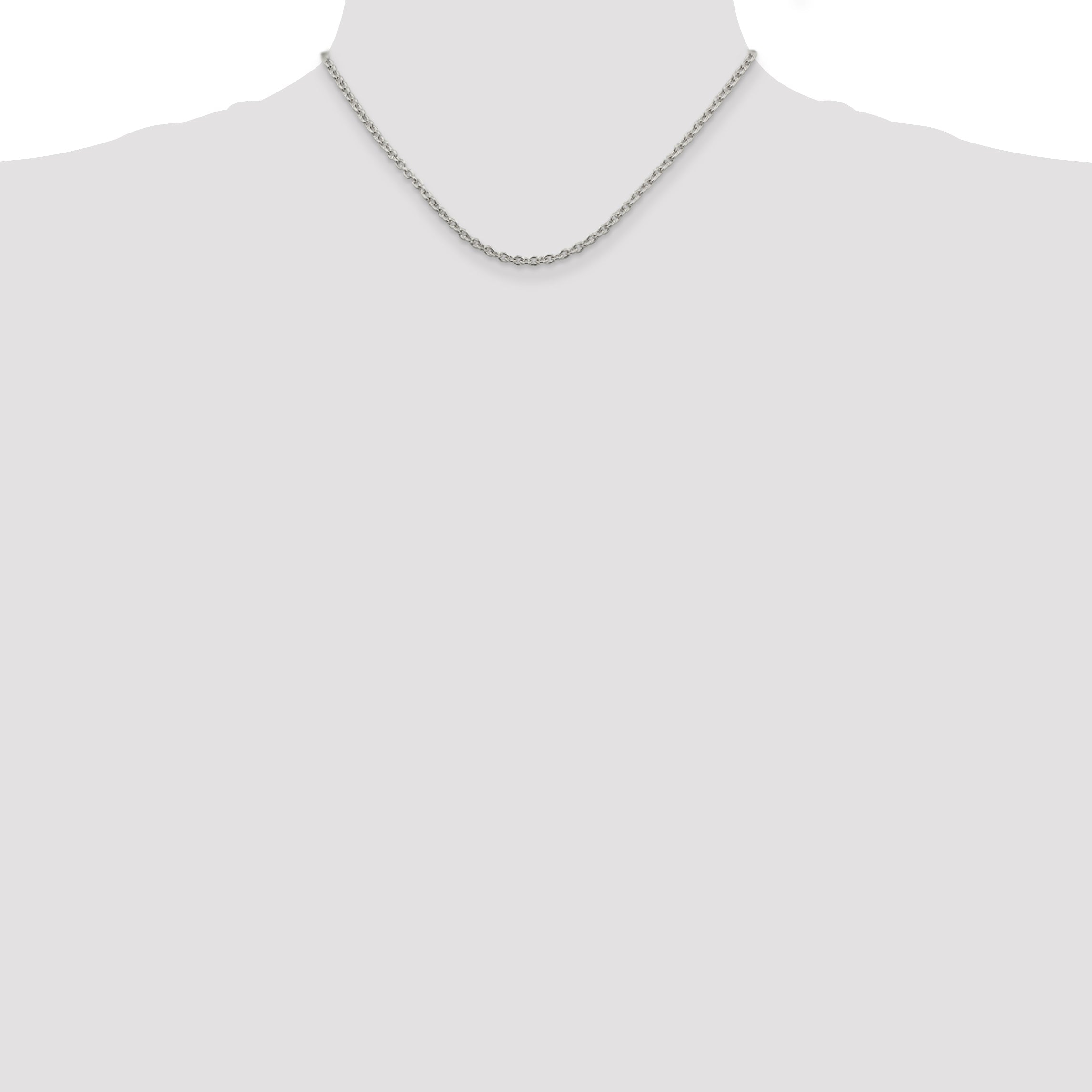 16 Inch Sterling Silver 2.75mm Cable Chain Necklace