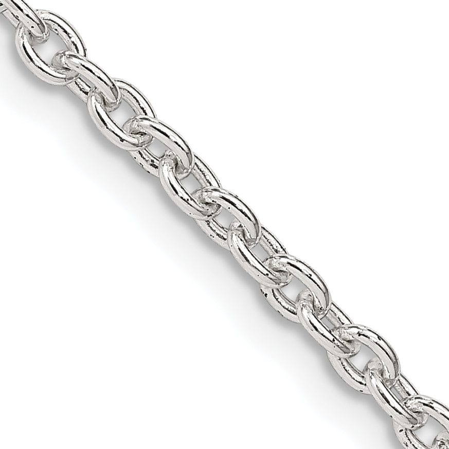 16 Inch Sterling Silver 2.75mm Cable Chain Necklace