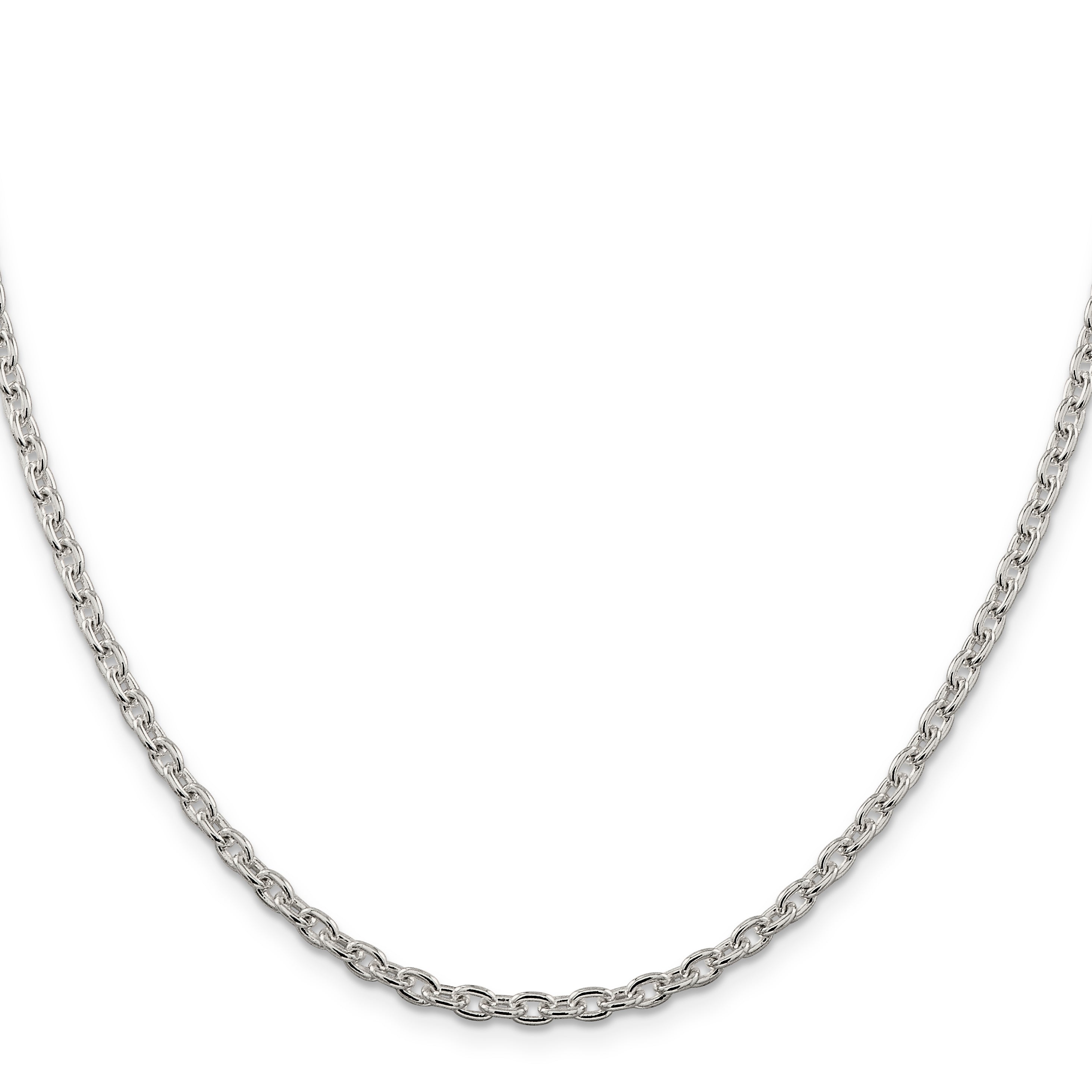36 Inch Sterling Silver 3.5mm Cable Chain Necklace
