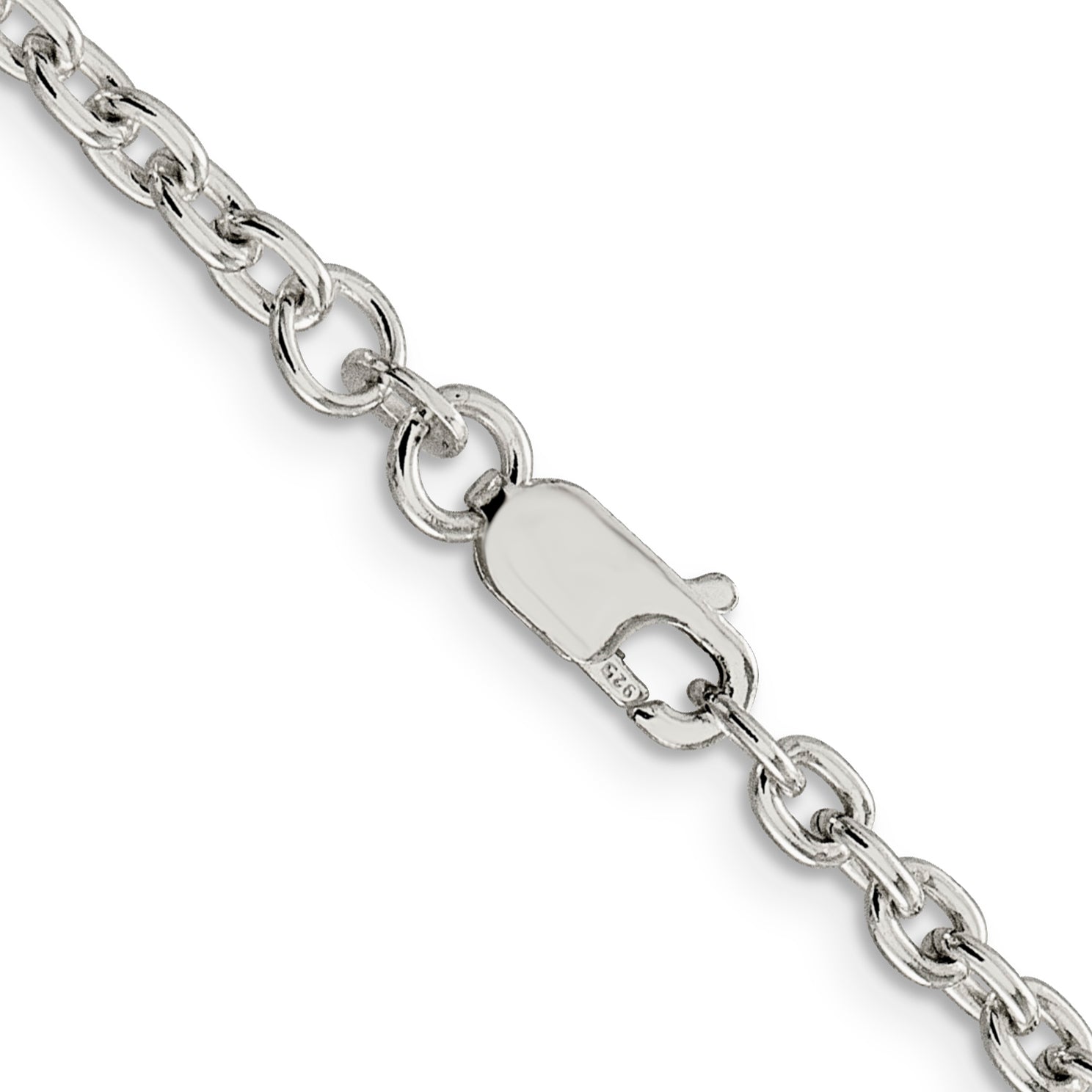 36 Inch Sterling Silver 3.5mm Cable Chain Necklace