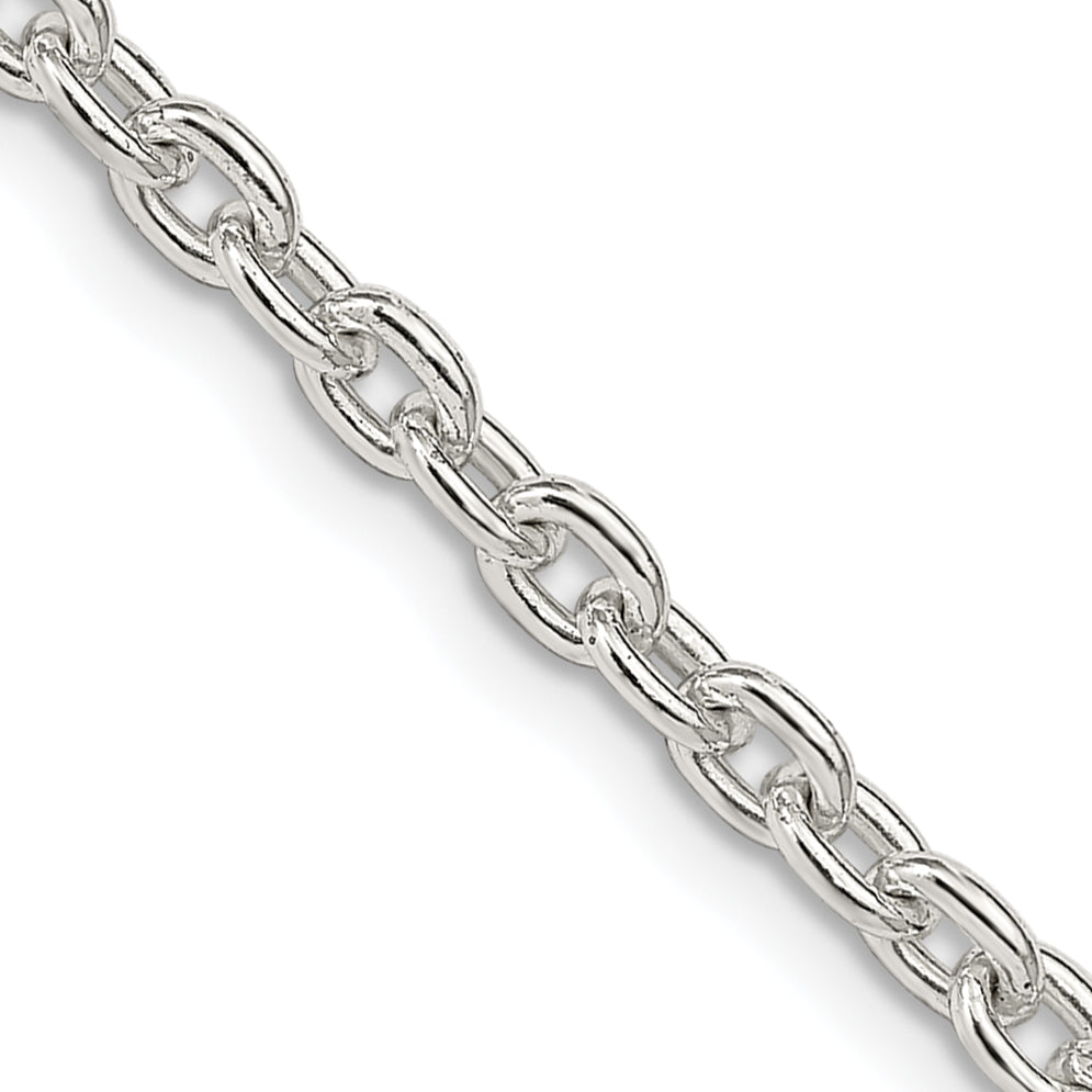 36 Inch Sterling Silver 3.5mm Cable Chain Necklace
