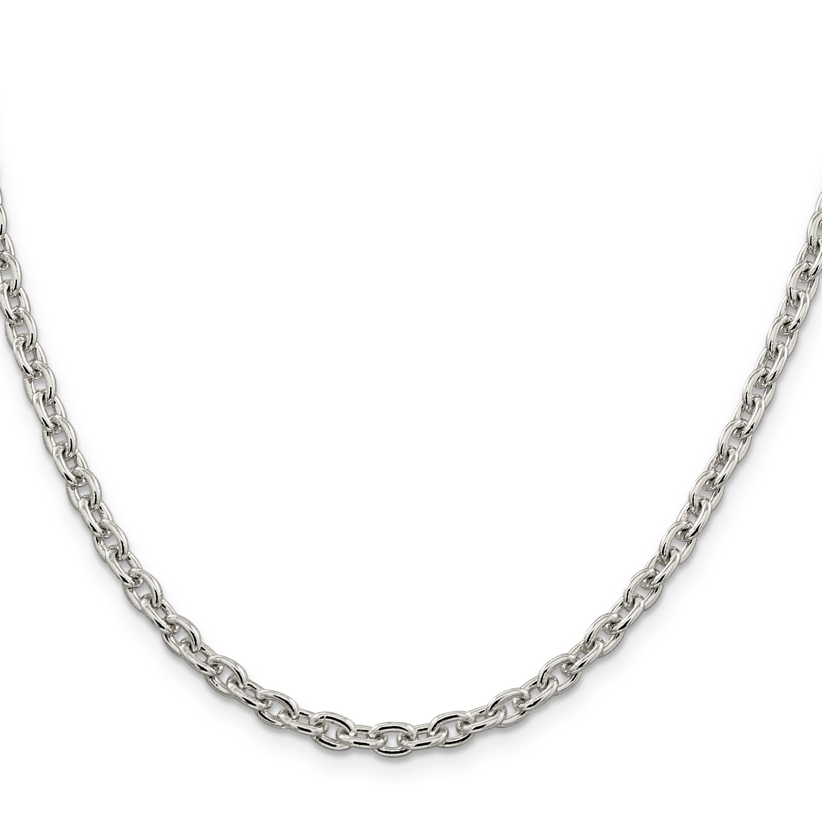 22 Inch Sterling Silver 4.5mm Cable Chain Necklace