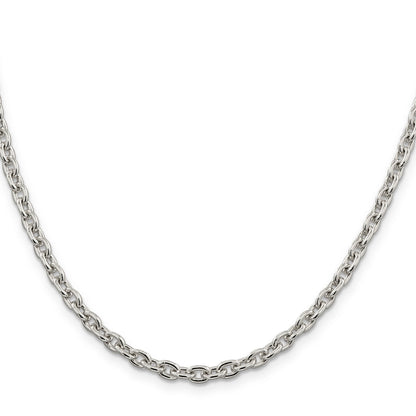 22 Inch Sterling Silver 4.5mm Cable Chain Necklace