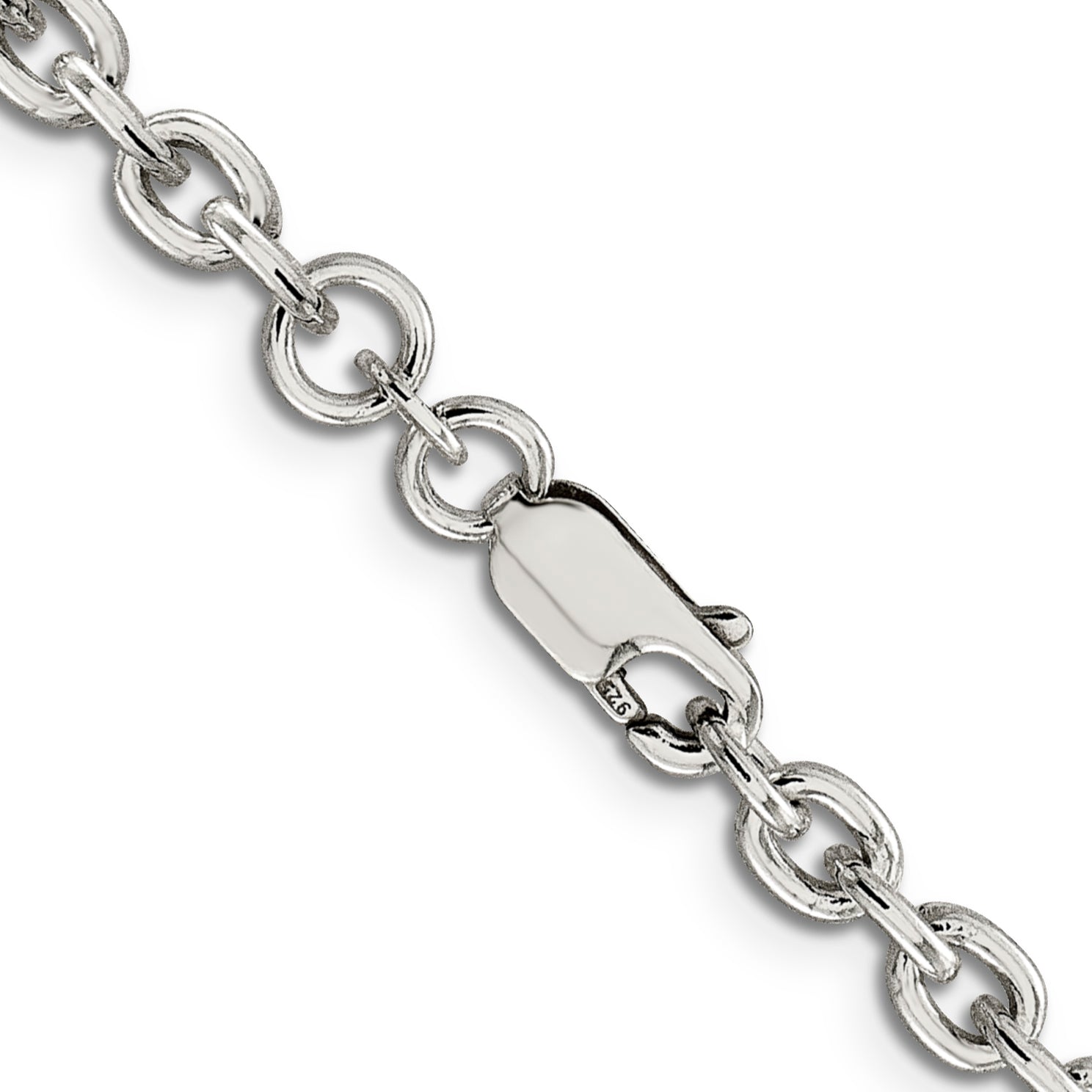 22 Inch Sterling Silver 4.5mm Cable Chain Necklace